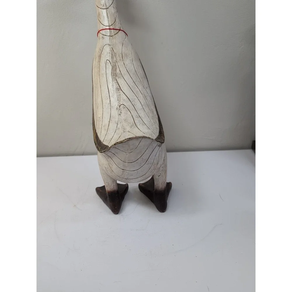 Folk Art Resin Holiday Christmas Duck Figure 13 In